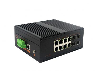 工業級POE(NT品牌)千兆網管4光8電(M系列)交換機 工業級POE(NT品牌)千兆網管4光8電(M系列)交換機