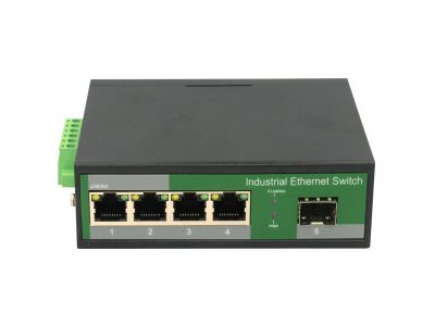鋼合金工業(yè)級(jí)百兆1光4電SFP交換機(jī) 鋼合金工業(yè)級(jí)百兆1光4電SFP交換機(jī)